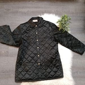 St. John Sport by Marie Gray Black Quilted Jacket size small